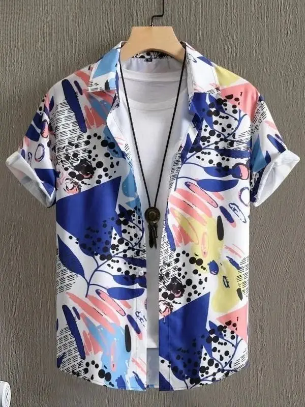 Summer Large Size 300 Pounds Men's Short Sleeve Printed Beach Shirt Fashion Urban Style Polyester Fabric Standard Fit Shirt
Summer Large Size 300 Pounds Men's Short Sleeve Printed Beach Shirt Fashion Urban Style Polyester Fabric Standard Fit Shirt