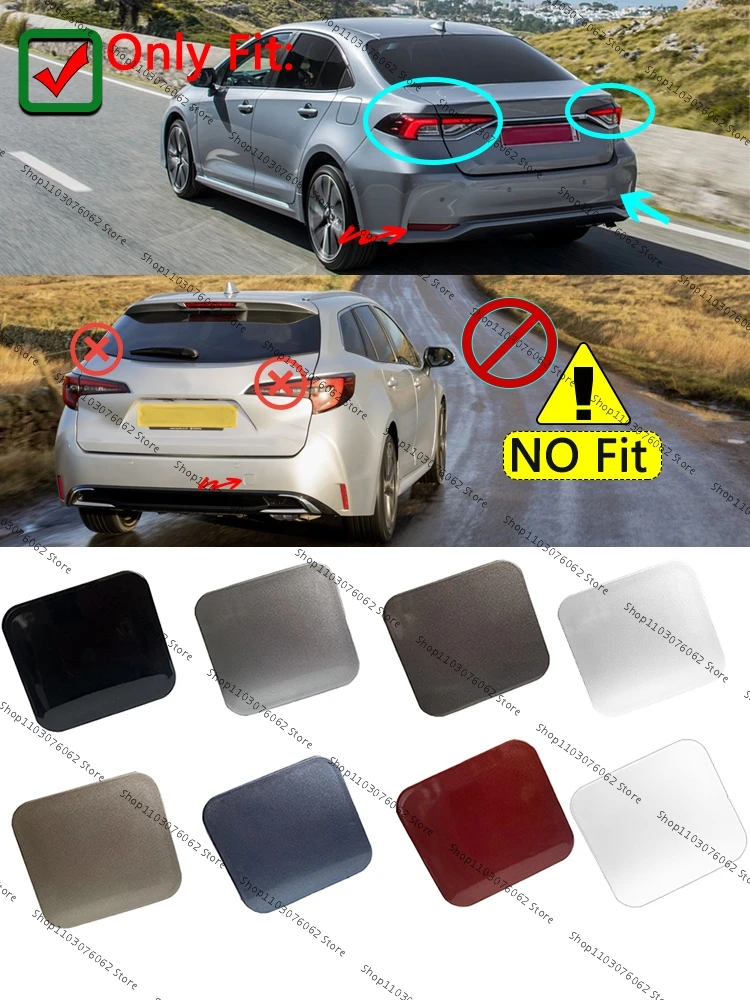 Для Toyota Corolla Hybrid 2019 2020 2021 2022 2023 【Не все модели】 Задний бампер автомобиля, фаркоп, крышка, крышка прицепа, крышка с проушиной