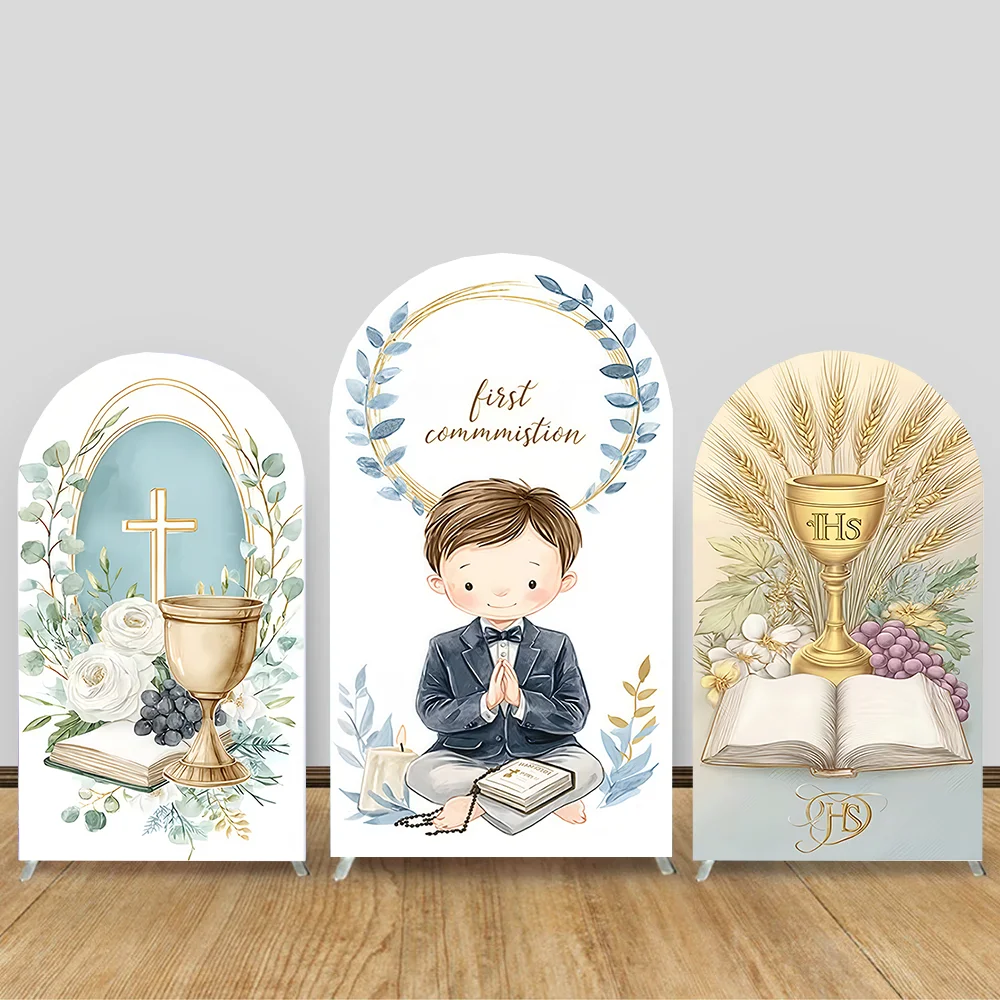 Custom 2-Side First Communion Arch Backdrop Cover Dove and the Holy Grail Kids Baptism Diy Name Age Decor Background Photo
Custom 2-Side First Communion Arch Backdrop Cover Dove and the Holy Grail Kids Baptism Diy Name Age Decor Background Photo