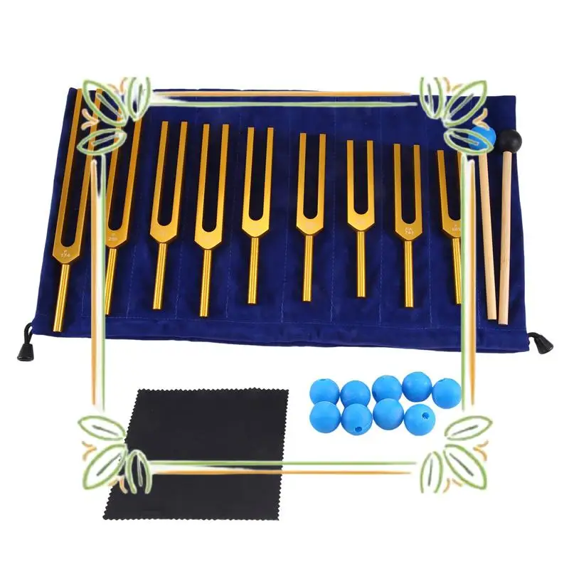 9Pcs Tuning Forks Sets Massage Ball For Healing Chakra Sound Therapy Keep Body,Mind And Spirit In Perfect Harmony Easy To Use ,C
9Pcs Tuning Forks Sets Massage Ball For Healing Chakra Sound Therapy Keep Body,Mind And Spirit In Perfect Harmony Easy To Use ,C