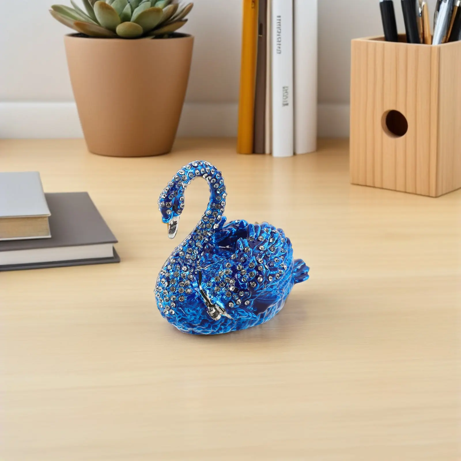 Blue Rhinestone Swan Jewelry Box Mini Hinged Trinket Box for Rings Earrings Necklaces Sparkling Animal Decorative Storage Case
Blue Rhinestone Swan Jewelry Box Mini Hinged Trinket Box for Rings Earrings Necklaces Sparkling Animal Decorative Storage Case