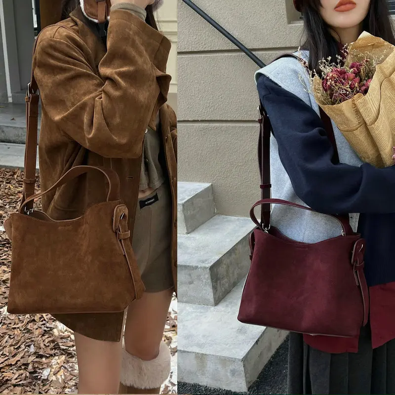 Suede Cowhide fashion ladeis shoulder cross brown bags luxury designer women coffe handbags angola red
Suede Cowhide fashion ladeis shoulder cross brown bags luxury designer women coffe handbags angola red