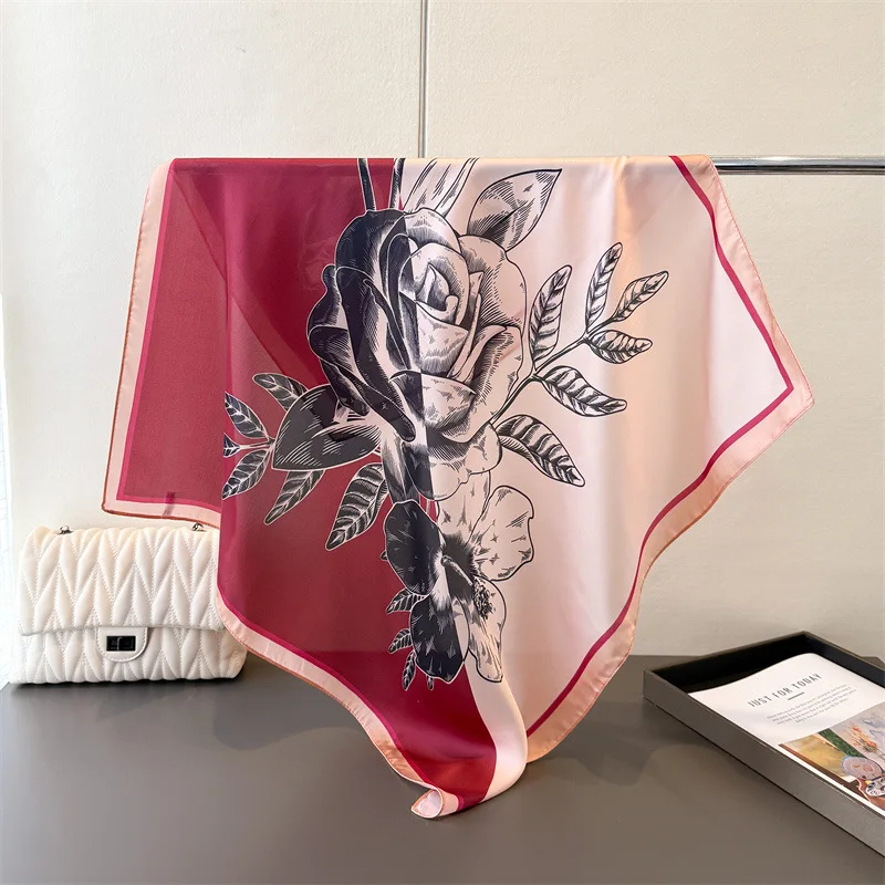 70Cm Square Flower Printed Women Scarf Silk Satin Scarves Shawl Designer Headband Hijab Bandana Wrap Bufanda Lady
70Cm Square Flower Printed Women Scarf Silk Satin Scarves Shawl Designer Headband Hijab Bandana Wrap Bufanda Lady