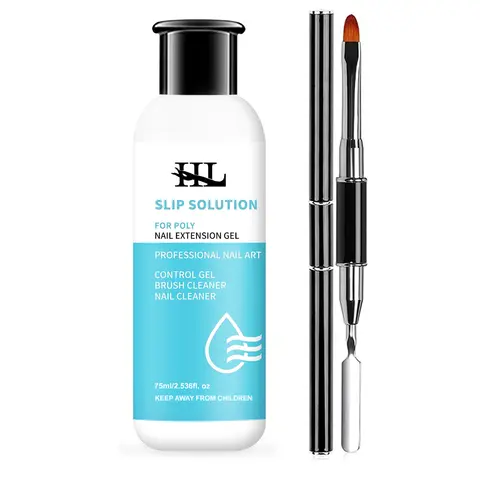 HL 75ml Slip Solution for Poly Gel Builder Acrylic Gel Brush Cleaner Quickly And Thoroughly Remove Nail Polish
