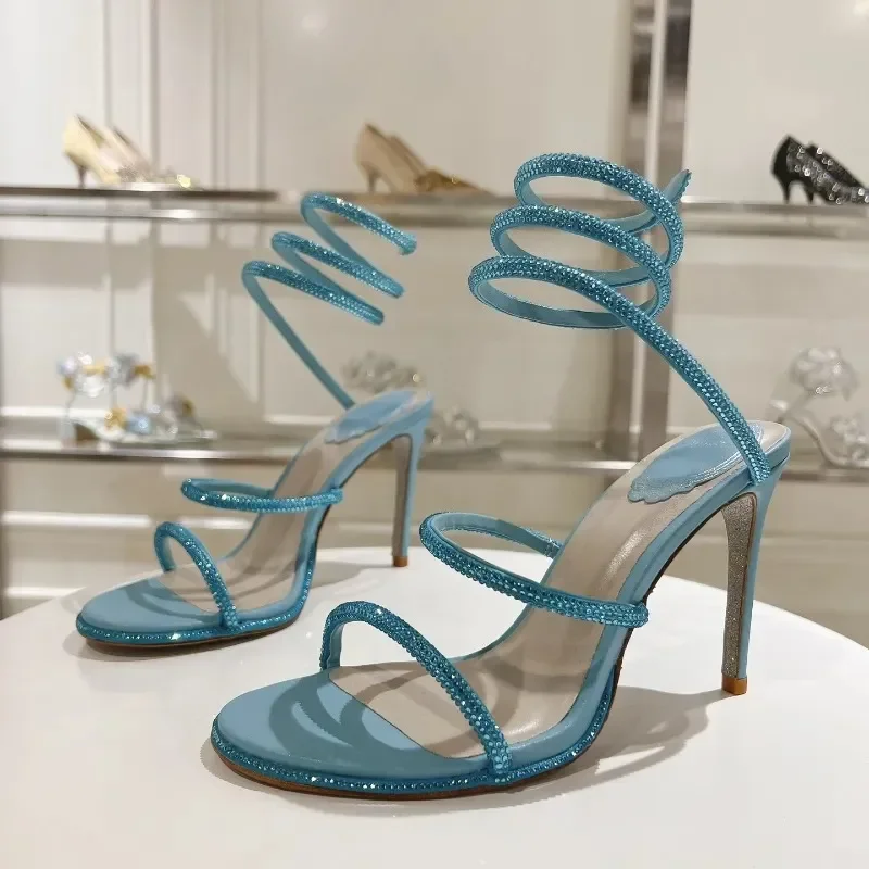 Designer Shoes Snake Strass stiletto Heels sandals Evening shoes women high heeled Luxury Designers Ankle Wraparound shoe factor
Designer Shoes Snake Strass stiletto Heels sandals Evening shoes women high heeled Luxury Designers Ankle Wraparound shoe factor
