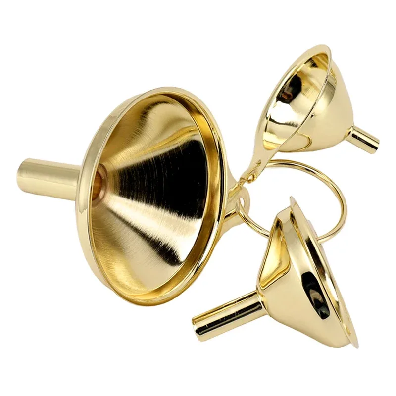 3Pcs/set Gold Stainless Steel Funnel for Filling Small Bottles and Containers Home Tool Kitchen
3Pcs/set Gold Stainless Steel Funnel for Filling Small Bottles and Containers Home Tool Kitchen
