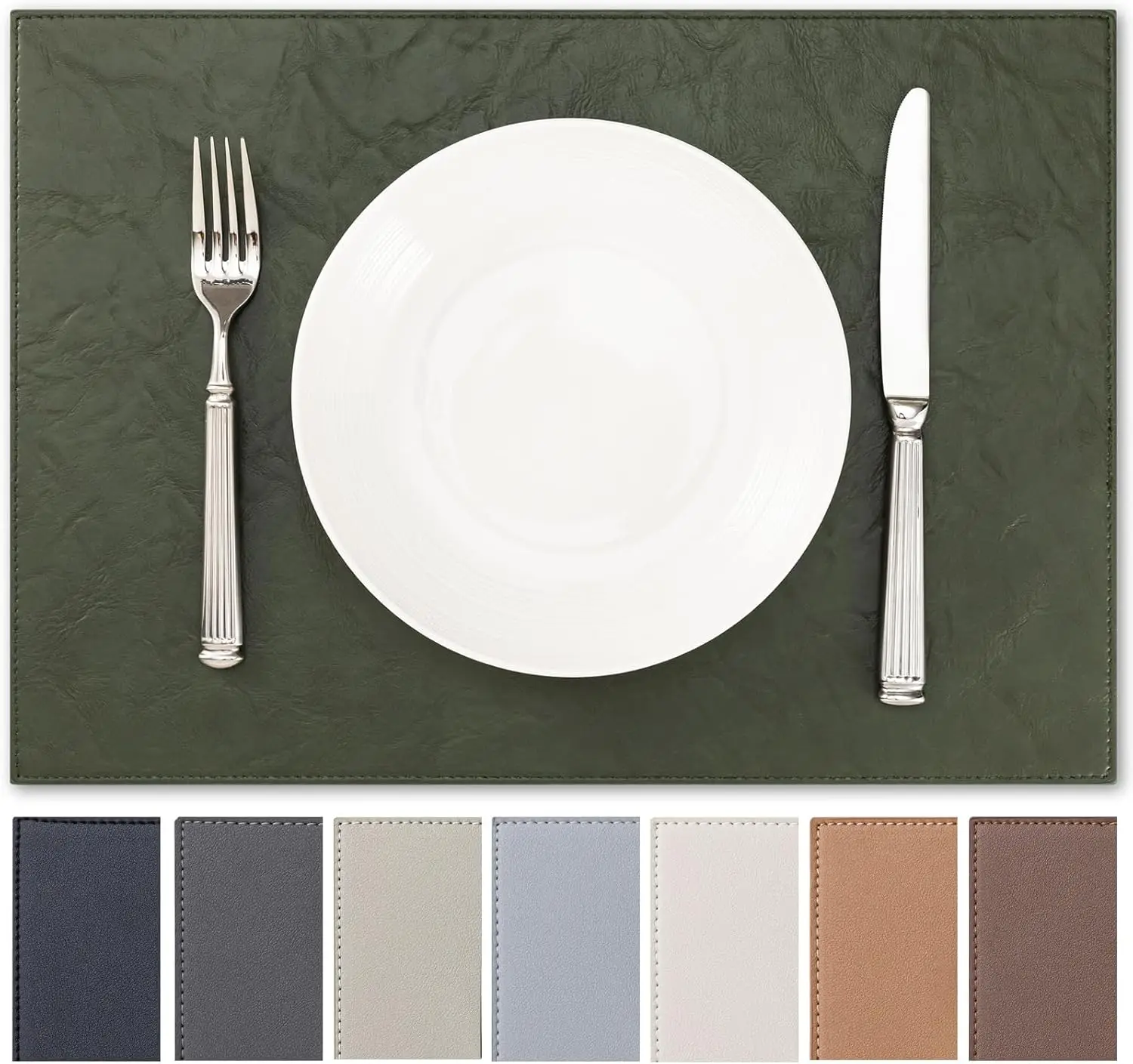 Faux Leather Placemats Set of 8 Vinyl Washable Wipeable Table Mats for Kitchen Dining Table Heat
Faux Leather Placemats Set of 8 Vinyl Washable Wipeable Table Mats for Kitchen Dining Table Heat