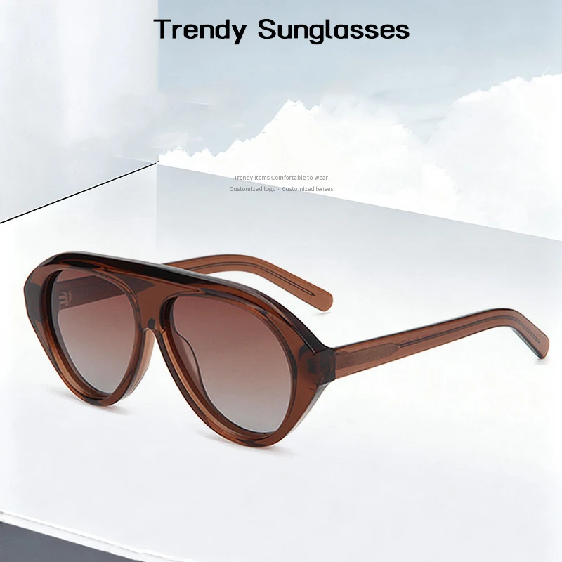 Vintage Full Frame Pilot Oval Sunglasses Unisex Acetate Frame One Piece Lens Multi Color UV400 Anti-UV Ins Fashion Eyewear
Vintage Full Frame Pilot Oval Sunglasses Unisex Acetate Frame One Piece Lens Multi Color UV400 Anti-UV Ins Fashion Eyewear