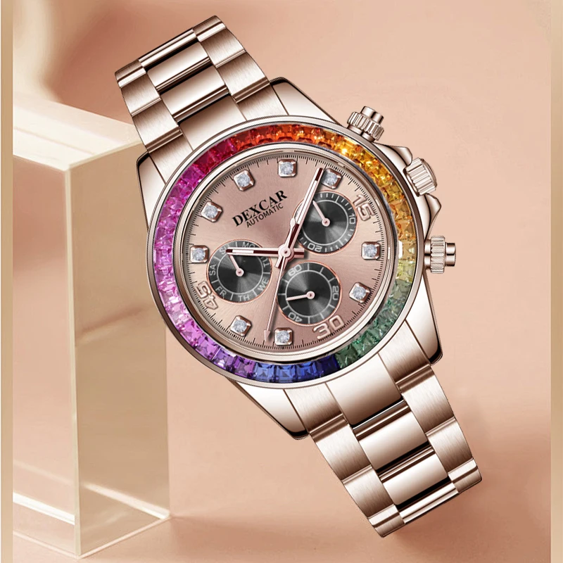 DEXTER Men's Watches Mechanical Watches For Man Automatic Watches Fashion Rainbow Series Wristwatches Waterproof reloj hombre
DEXTER Men's Watches Mechanical Watches For Man Automatic Watches Fashion Rainbow Series Wristwatches Waterproof reloj hombre