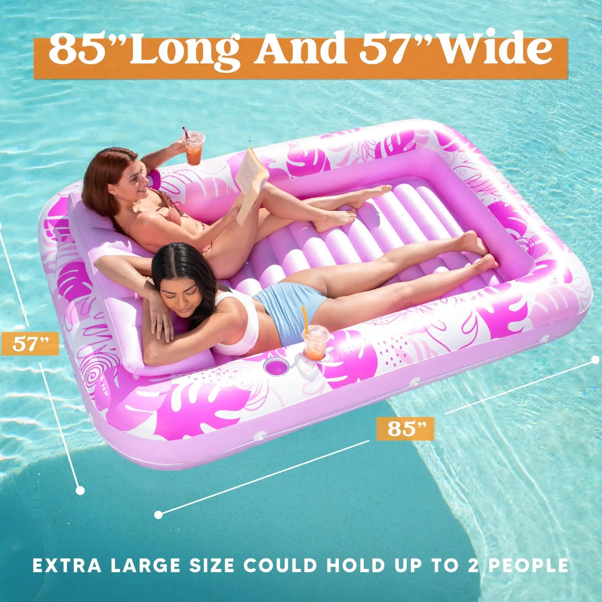 85" X 57" Inflatable Tanning Pool Lounger Float-XL, Extra Large Suntan Sun Tan Tub For Bed Blow Up, Raft Lounge Floatie, Pool Inflatable, Beach Essentials, Pool Float
85" X 57" Inflatable Tanning Pool Lounger Float-XL, Extra Large Suntan Sun Tan Tub For Bed Blow Up, Raft Lounge Floatie, Pool Inflatable, Beach Essentials, Pool Float