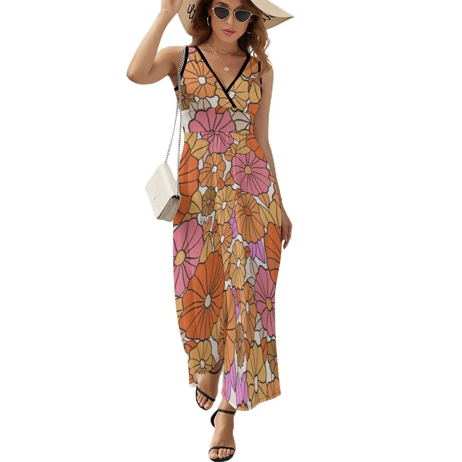 1960s Vintage Retro Orange Pink Yellow Mod Daisy Flower Power Floral Sleeveless Dress womens clothing party dresses woman
1960s Vintage Retro Orange Pink Yellow Mod Daisy Flower Power Floral Sleeveless Dress womens clothing party dresses woman