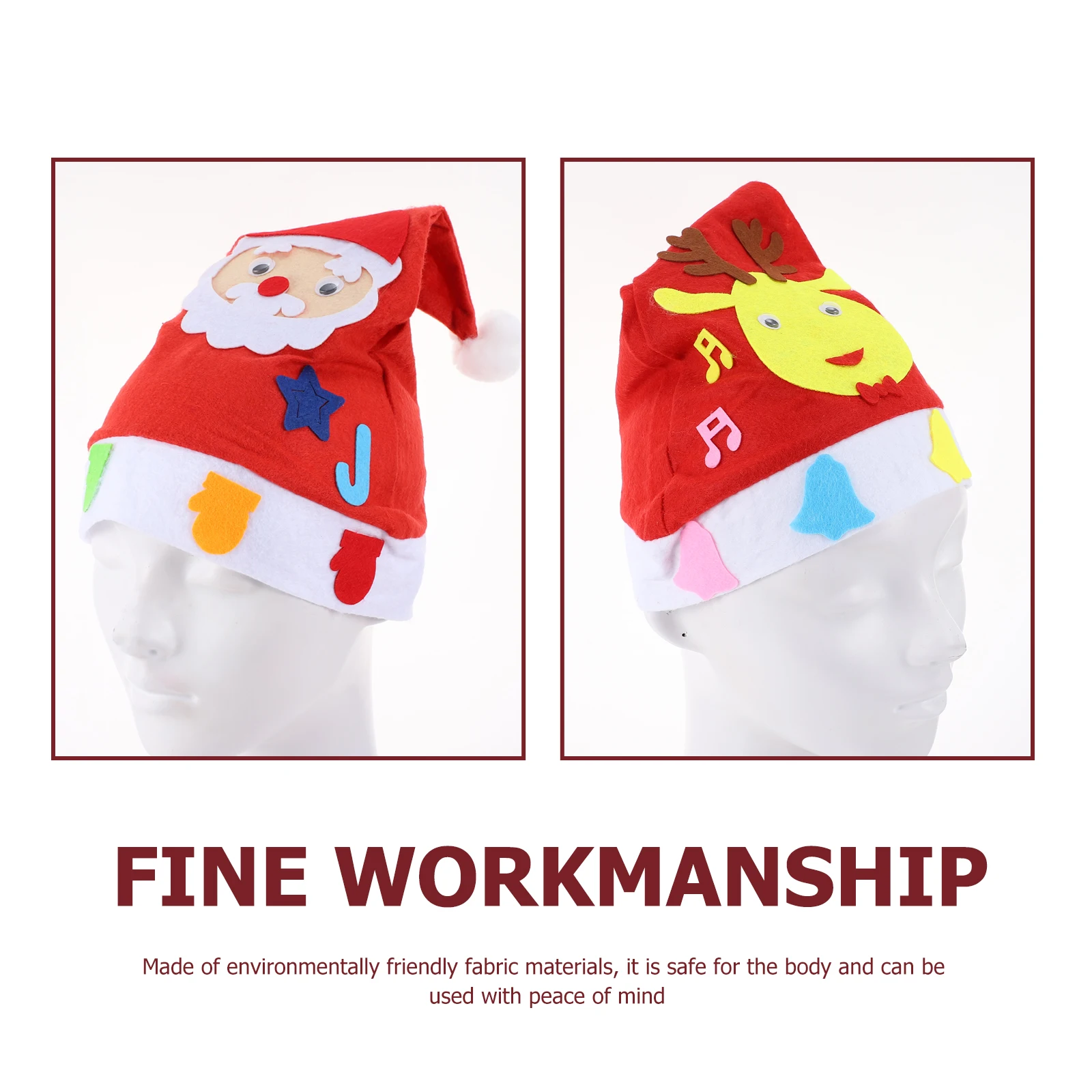 5 Pcs Christmas Hat Kit Making DIY Hats Aldult Non-woven Material Xmas Santa Cloth Supplies
5 Pcs Christmas Hat Kit Making DIY Hats Aldult Non-woven Material Xmas Santa Cloth Supplies