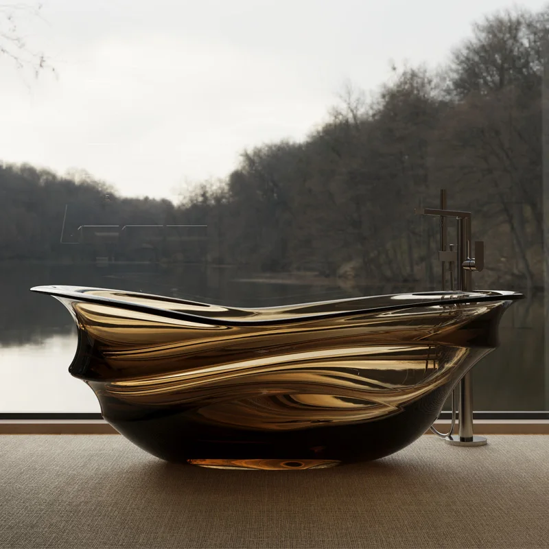 *a* Luxury Flower Design Artificial Pure Resin Stone Freestanding Transparent Bathroom Bathtub
*a* Luxury Flower Design Artificial Pure Resin Stone Freestanding Transparent Bathroom Bathtub