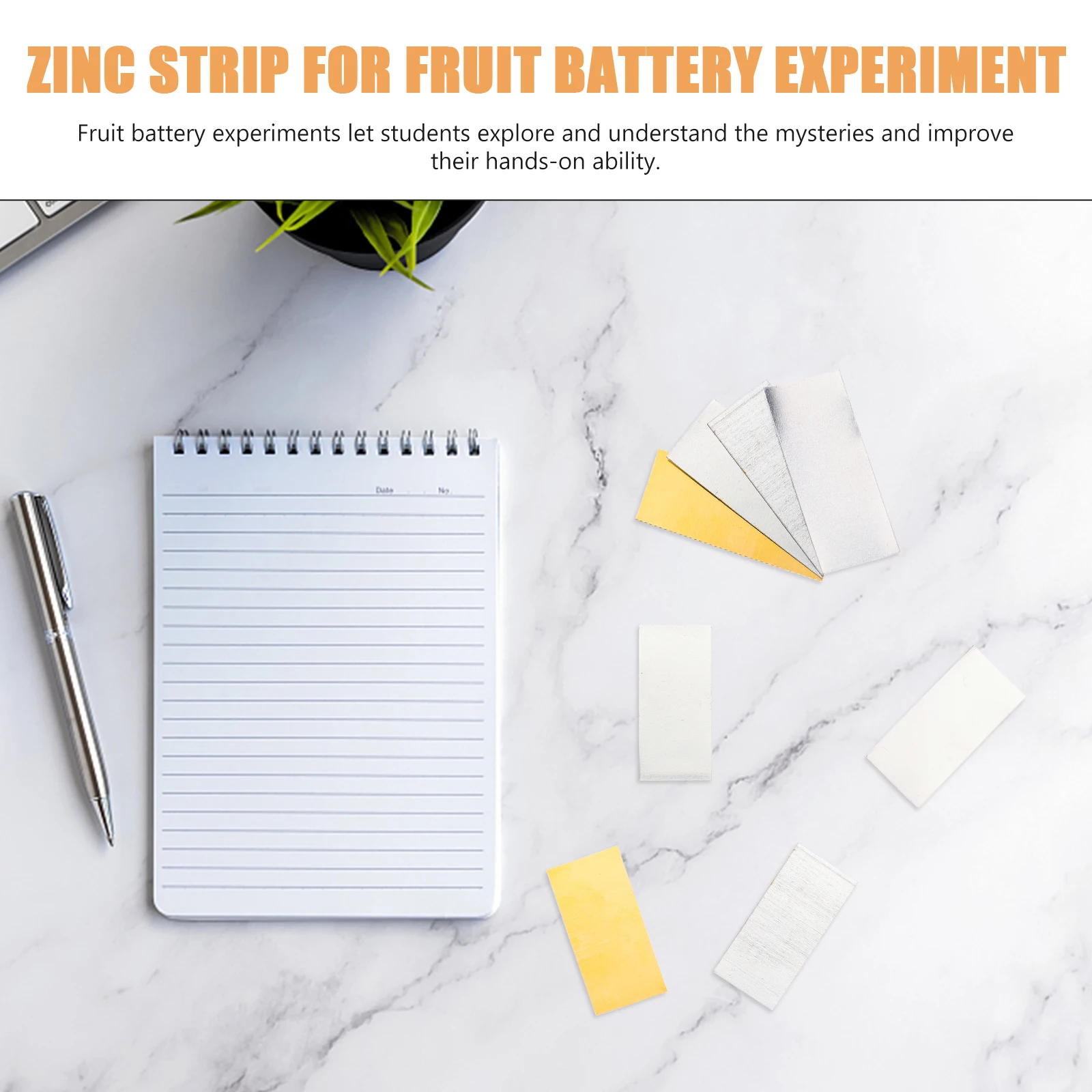 16Pcs Fruit Experiment Electroplating Zinc Anode Copper Sheet Strips DIY Materials 
16Pcs Fruit Experiment Electroplating Zinc Anode Copper Sheet Strips DIY Materials