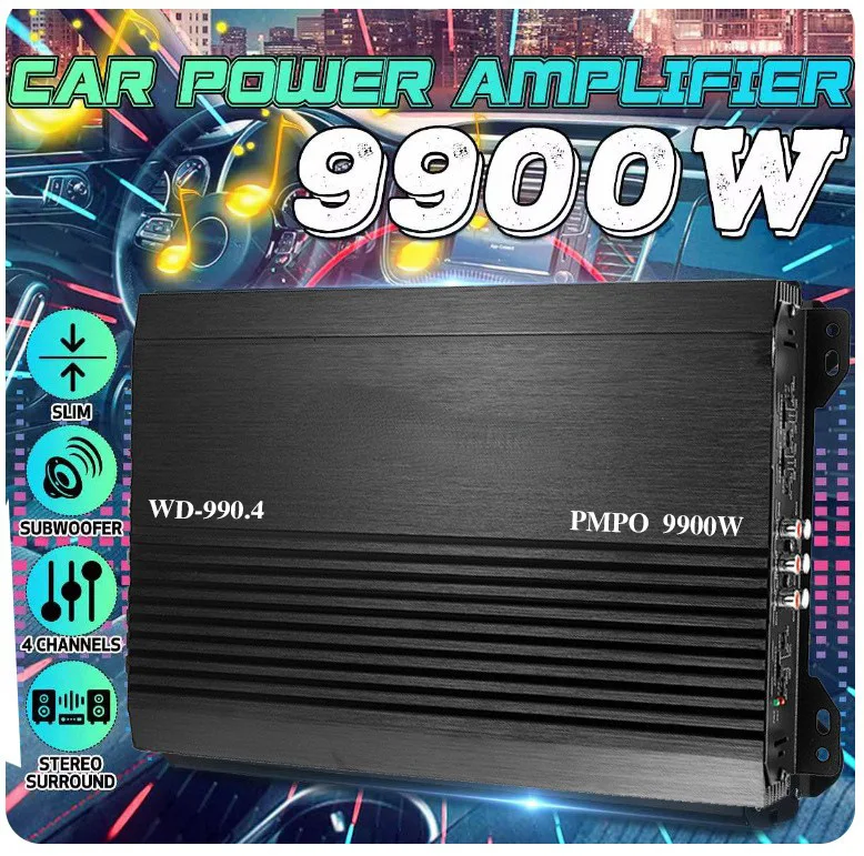 9900W 4-channel four-way high-power car 12V car amplifier car audio modification four-way amplifier
9900W 4-channel four-way high-power car 12V car amplifier car audio modification four-way amplifier