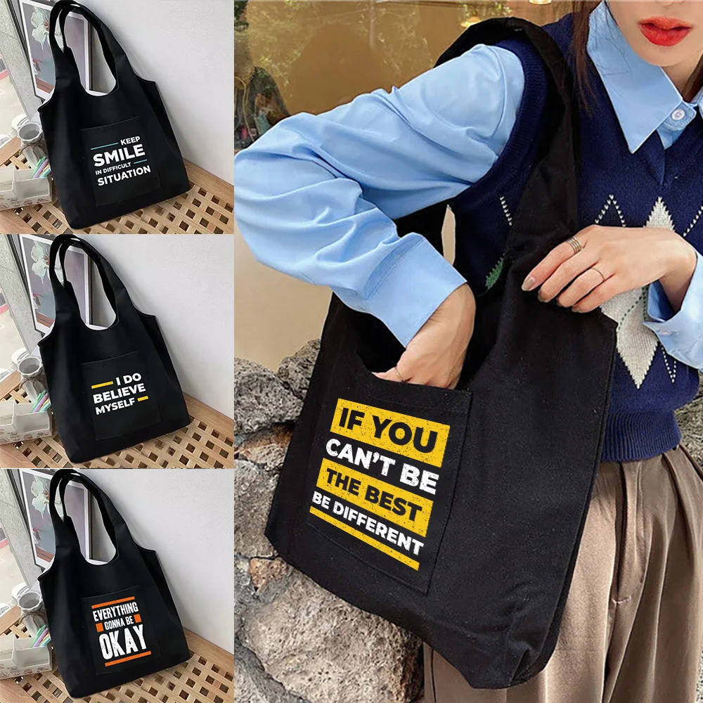 Women's Shopping Bags Canvas Commuter Shopper Vest Bag Cotton Cloth Wild Female Bolsas Grocery Eco Handbags Student Tote Bag
Women's Shopping Bags Canvas Commuter Shopper Vest Bag Cotton Cloth Wild Female Bolsas Grocery Eco Handbags Student Tote Bag