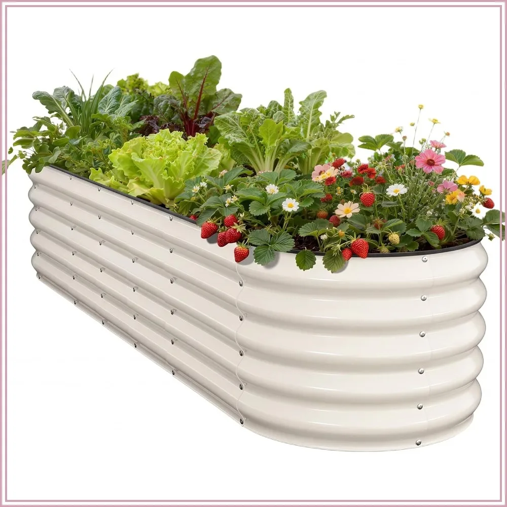 Galvanized Raised Garden Bed 8x2x1.5 ft, Round Metal Planter Box for Vegetables, Herbs, Flowers, Rust-Resistant Steel, Easy Assembly
Galvanized Raised Garden Bed 8x2x1.5 ft, Round Metal Planter Box for Vegetables, Herbs, Flowers, Rust-Resistant Steel, Easy Assembly