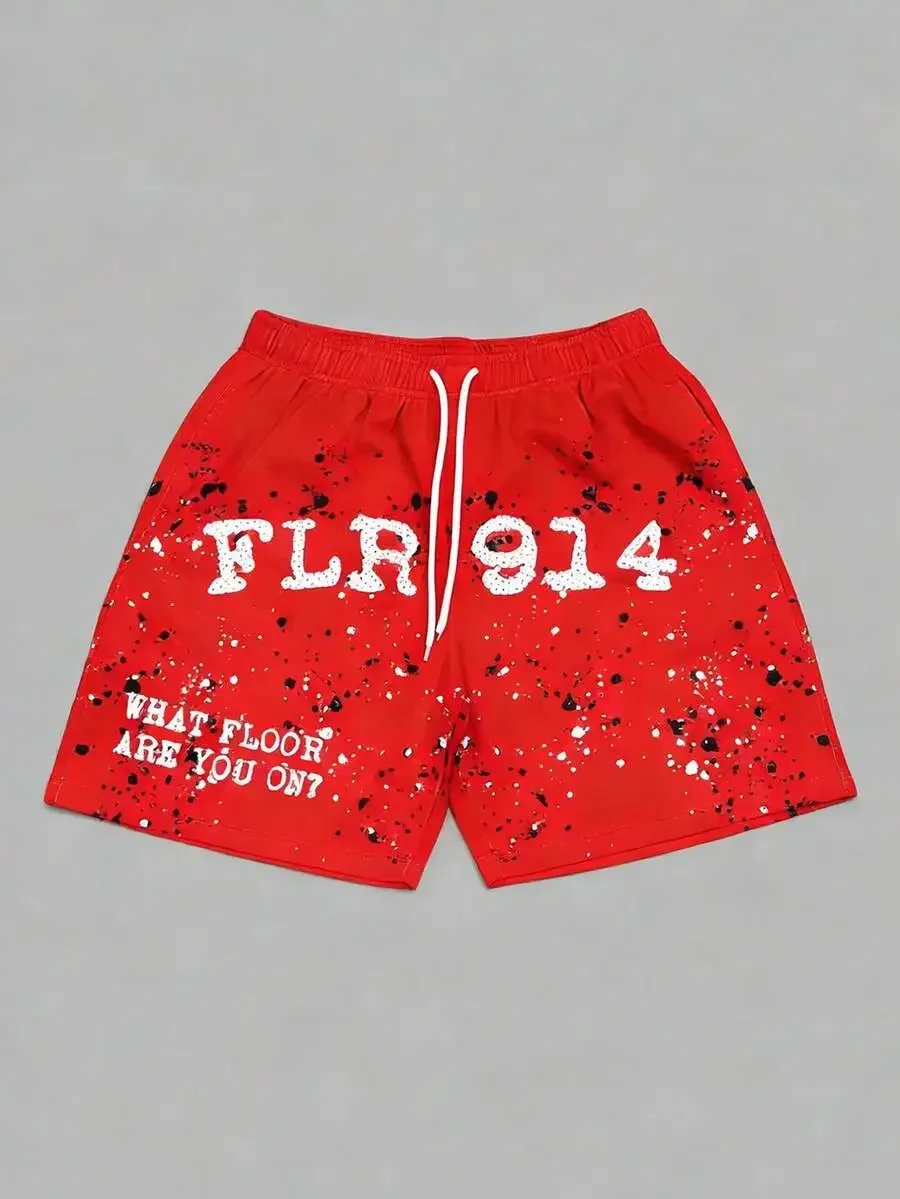Mens Red Splatter Print Statement Shorts Casual Daily Wear
Mens Red Splatter Print Statement Shorts Casual Daily Wear