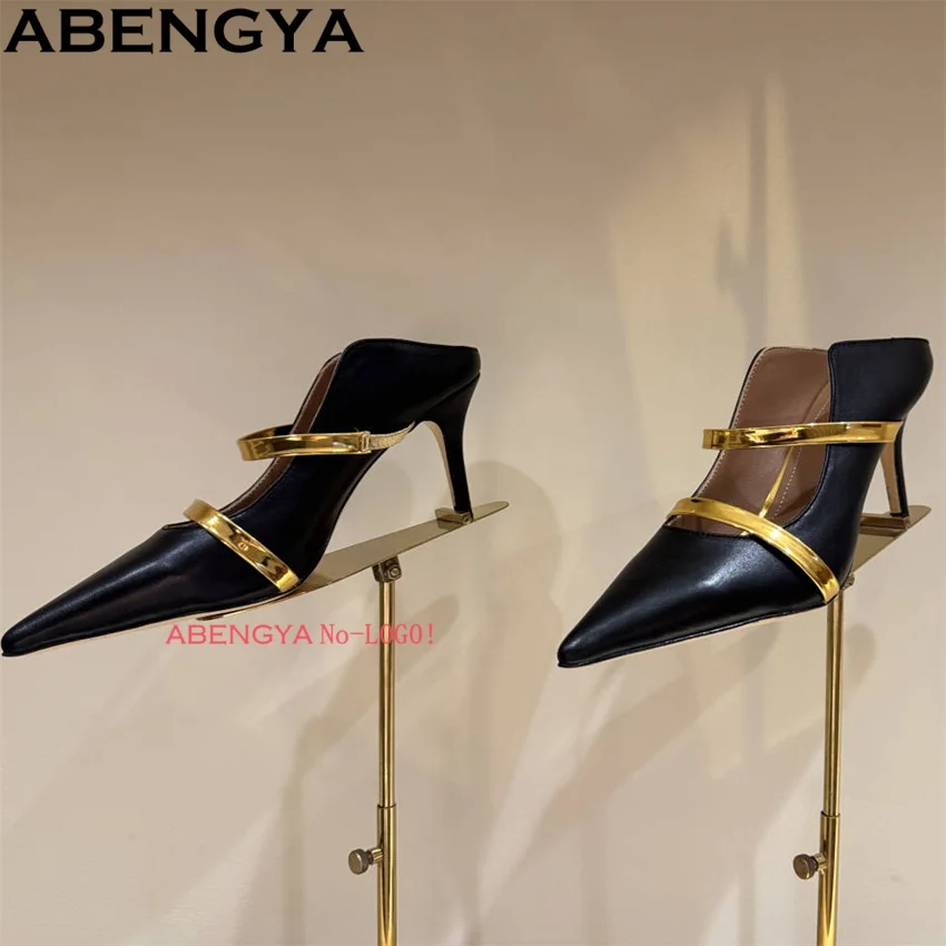 Summer Real Leather Slides High Heels Slippers Women Sexy Point Toe Dress Shoes For Woman Sandals Rome Slippers
Summer Real Leather Slides High Heels Slippers Women Sexy Point Toe Dress Shoes For Woman Sandals Rome Slippers