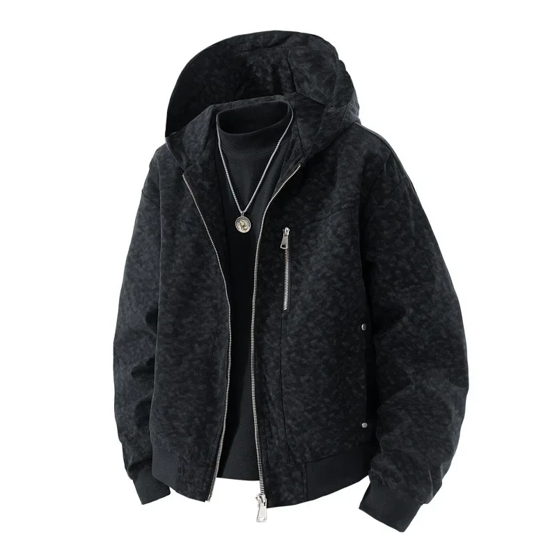 Man Cargo Jacket Autumn High Street Windproof Washed Printed Loose Men Outerwear Long Sleeve Zipper Casual Male Hooded Coat
Man Cargo Jacket Autumn High Street Windproof Washed Printed Loose Men Outerwear Long Sleeve Zipper Casual Male Hooded Coat