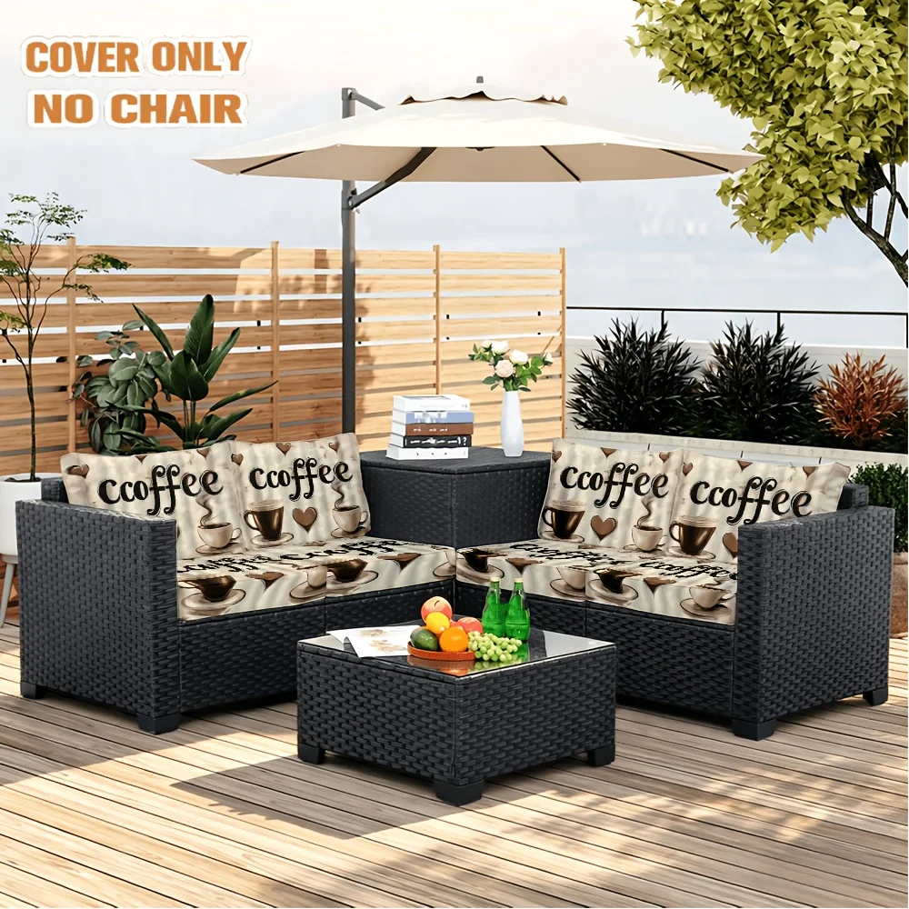 6/8pcs Coffee Themed Print Outdoor Cushion Covers, Decorative Covers for Garden & Backyard
6/8pcs Coffee Themed Print Outdoor Cushion Covers, Decorative Covers for Garden & Backyard