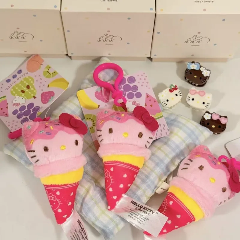 15cm Cartoon Summer Limited Ice Cream Series Hellokittys Bag Pendant Kawaii Cone Plush Doll Keychain Decoration Birthday Gift
15cm Cartoon Summer Limited Ice Cream Series Hellokittys Bag Pendant Kawaii Cone Plush Doll Keychain Decoration Birthday Gift