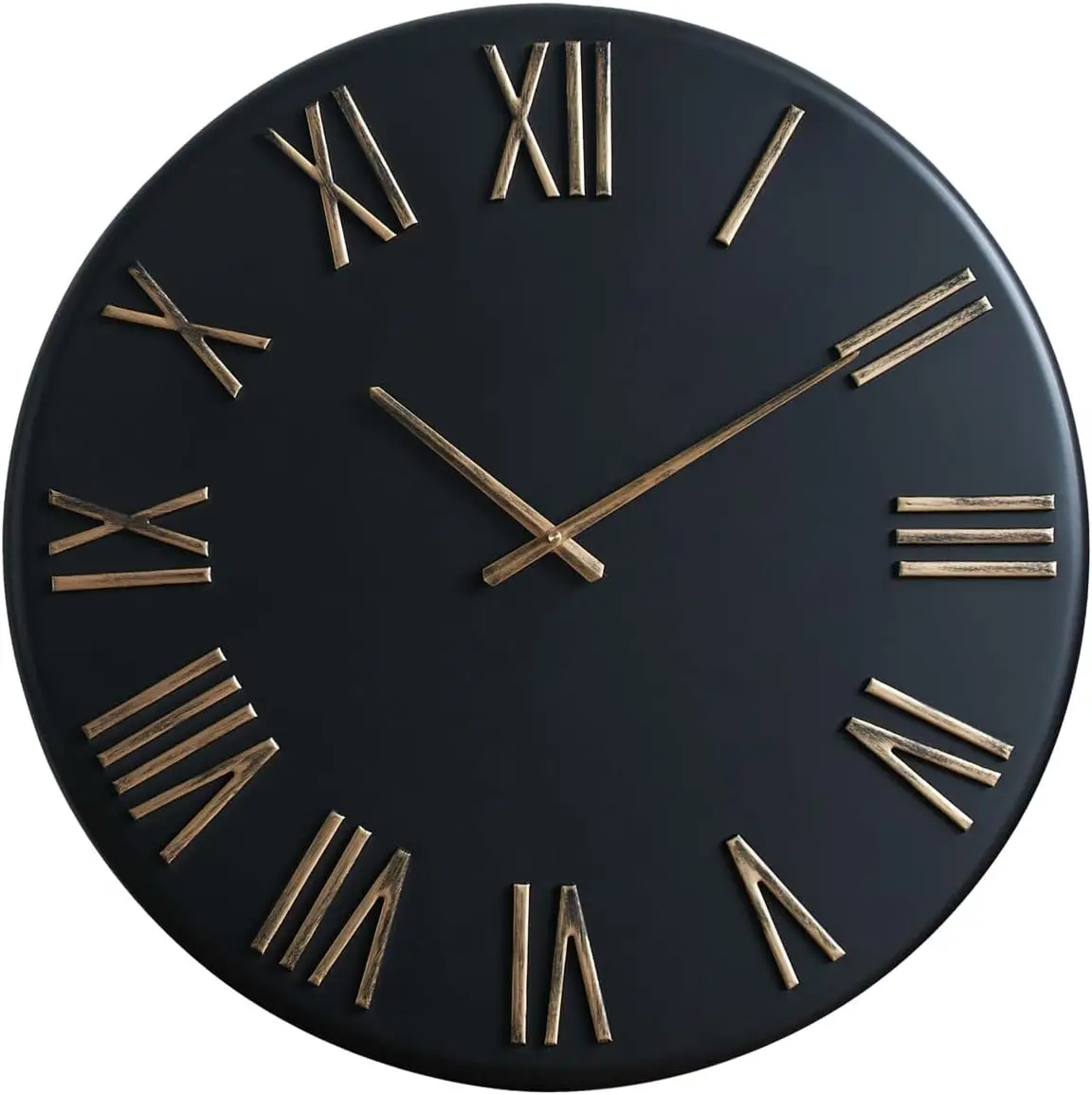 Large Modern Wall Clock - 24 Inch, Matte Black with Gold Roman Numerals, Battery Operated for Living Room Kitchen
Large Modern Wall Clock - 24 Inch, Matte Black with Gold Roman Numerals, Battery Operated for Living Room Kitchen