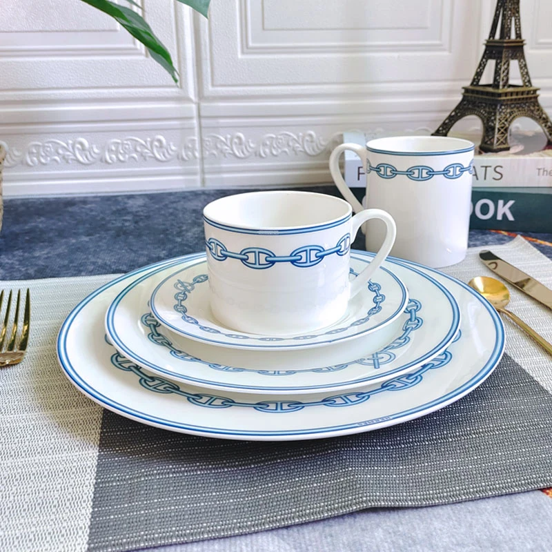 European Ceramic Western Dinner Plate Set, Steak Plate, Coffee Salad Tray, Dinnerware, Full Set, Simple Design, 10 ", 4 Pcs
European Ceramic Western Dinner Plate Set, Steak Plate, Coffee Salad Tray, Dinnerware, Full Set, Simple Design, 10 ", 4 Pcs