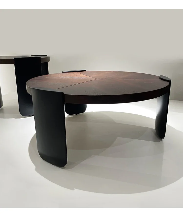 Retro small apartment family B & B solid wood walnut medium and antique size coffee table combination 
Retro small apartment family B & B solid wood walnut medium and antique size coffee table combination