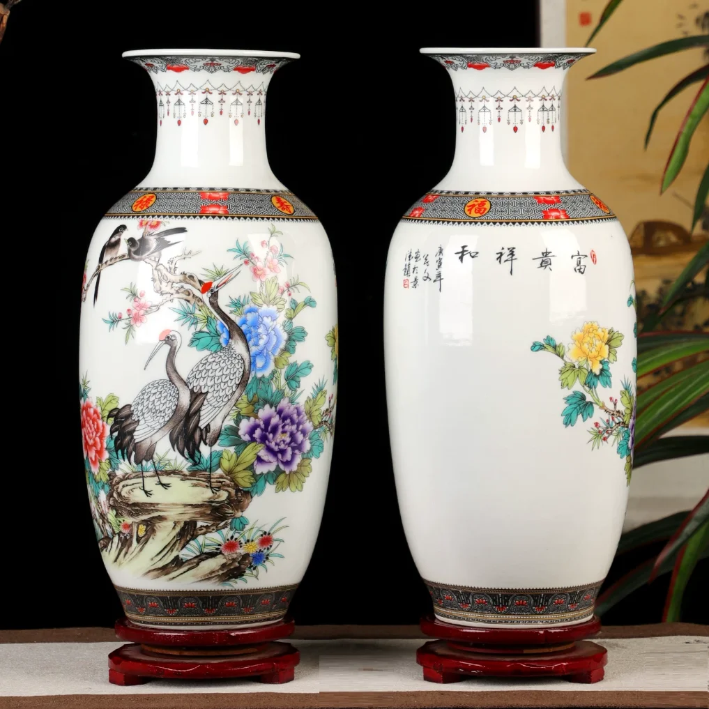 Jingdezhen ceramic vase, living room, home, wine cabinet, Chinese decorative crafts, antique rack decoration
Jingdezhen ceramic vase, living room, home, wine cabinet, Chinese decorative crafts, antique rack decoration
