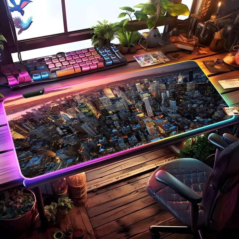 Travel New York Mouse Pad RGB Gaming Mouse Pad Desk Mat HD Gamer Large LED Light XXL MousePads
Travel New York Mouse Pad RGB Gaming Mouse Pad Desk Mat HD Gamer Large LED Light XXL MousePads