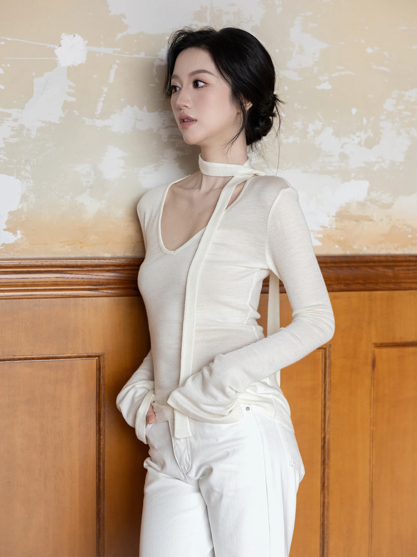 SerioLudere Women's Wool Blend Knitwear V-Ne Inner Wear Versatile Slimming Long Sve Base Layer irt with Sa Design
SerioLudere Women's Wool Blend Knitwear V-Ne Inner Wear Versatile Slimming Long Sve Base Layer irt with Sa Design