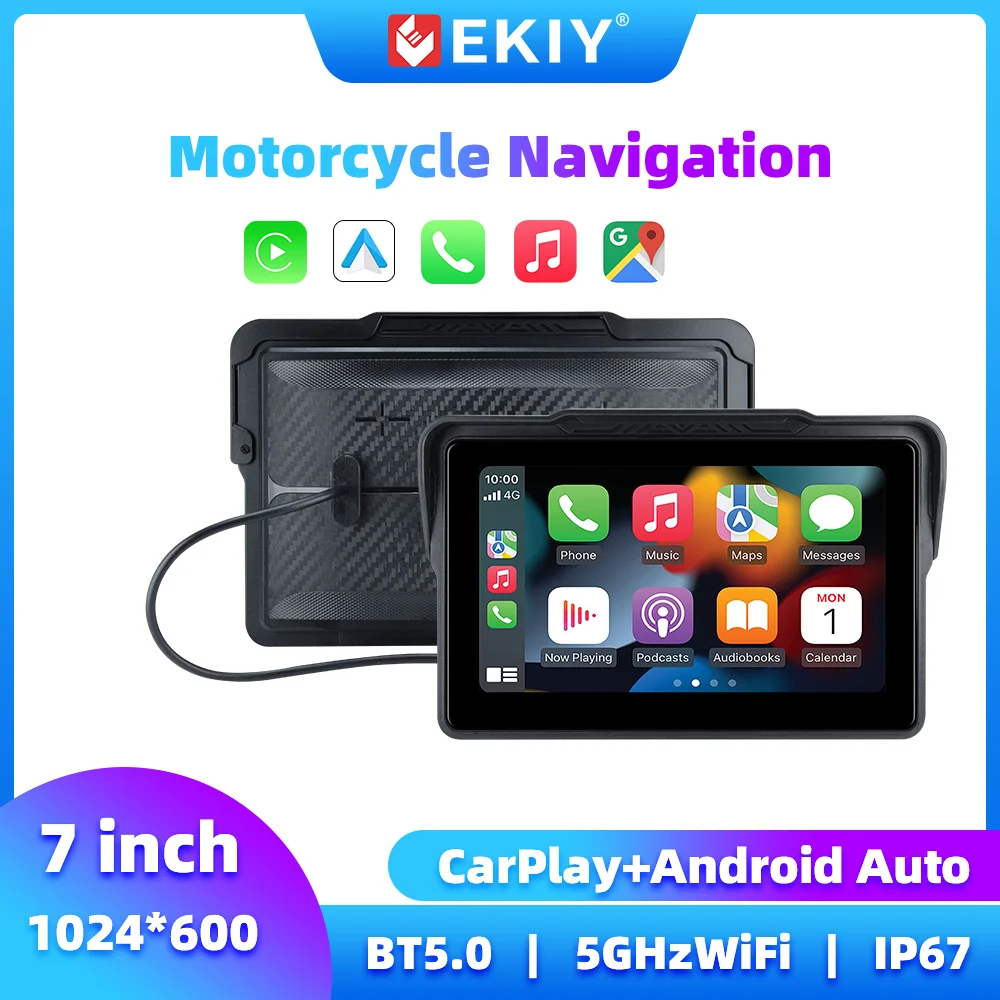EKIY 7 inch Portable Carplay Motorcycle TPMS GPS Navigation Wireless Carplay Android Auto IPX67 Waterproof Moto Display BT 5.0
EKIY 7 inch Portable Carplay Motorcycle TPMS GPS Navigation Wireless Carplay Android Auto IPX67 Waterproof Moto Display BT 5.0