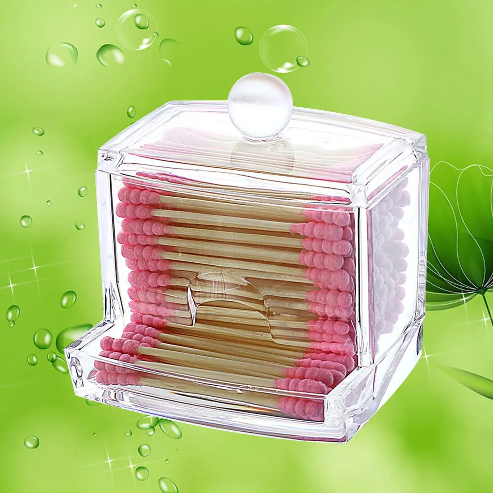 Crystal Acrylic Cotton Swabs Box Transparent Container Desktop Organizer Case Dustproof Storage Box Acrylic
Crystal Acrylic Cotton Swabs Box Transparent Container Desktop Organizer Case Dustproof Storage Box Acrylic