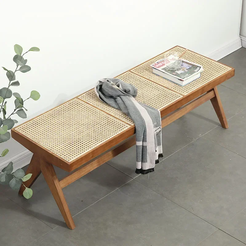 Simple Modern Bed End Stool Retro Shoe Changing Stool Long Stool Home B & B
Simple Modern Bed End Stool Retro Shoe Changing Stool Long Stool Home B & B