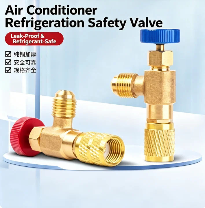 AC Refrigerant Safety Valve R22 R410 R32 Liquid Filling Adapter Air Conditioner Fluorine Charging Refrigeration Repair Tool
AC Refrigerant Safety Valve R22 R410 R32 Liquid Filling Adapter Air Conditioner Fluorine Charging Refrigeration Repair Tool
