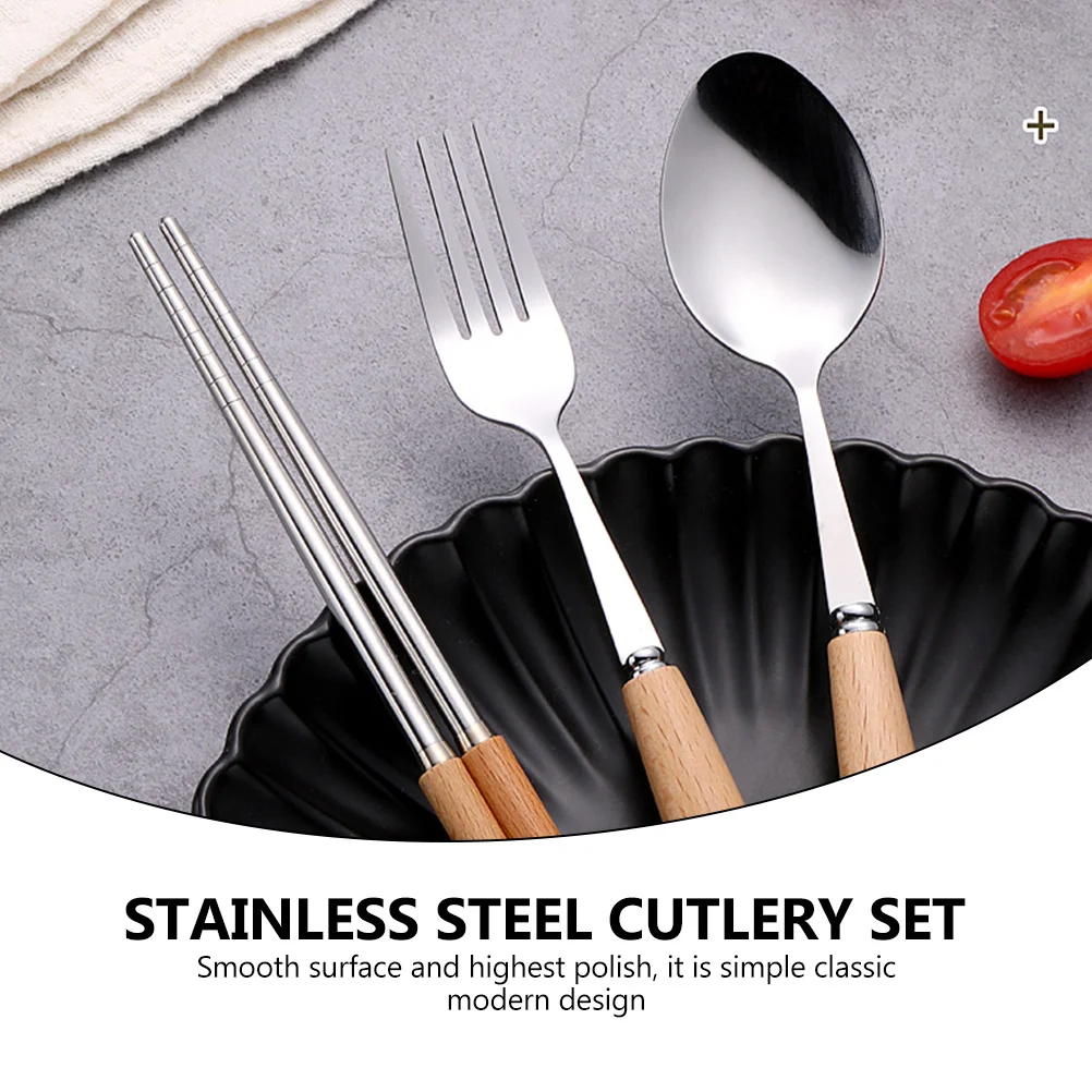 1Set Household Wooden Handle Fork Spoon Chopstick Kit Stainless Steel Flatware for Dinner Party Celebration Western Flatware
1Set Household Wooden Handle Fork Spoon Chopstick Kit Stainless Steel Flatware for Dinner Party Celebration Western Flatware