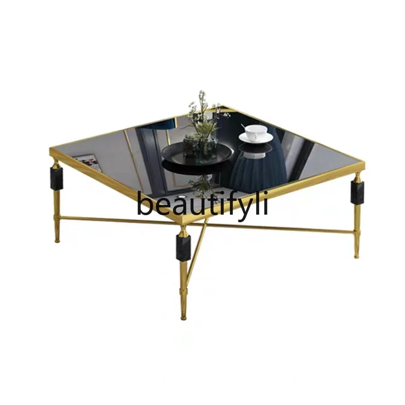 yj5 Light luxury stainless steel coffee table living room modern simple tea table high-end marble edge table
yj5 Light luxury stainless steel coffee table living room modern simple tea table high-end marble edge table