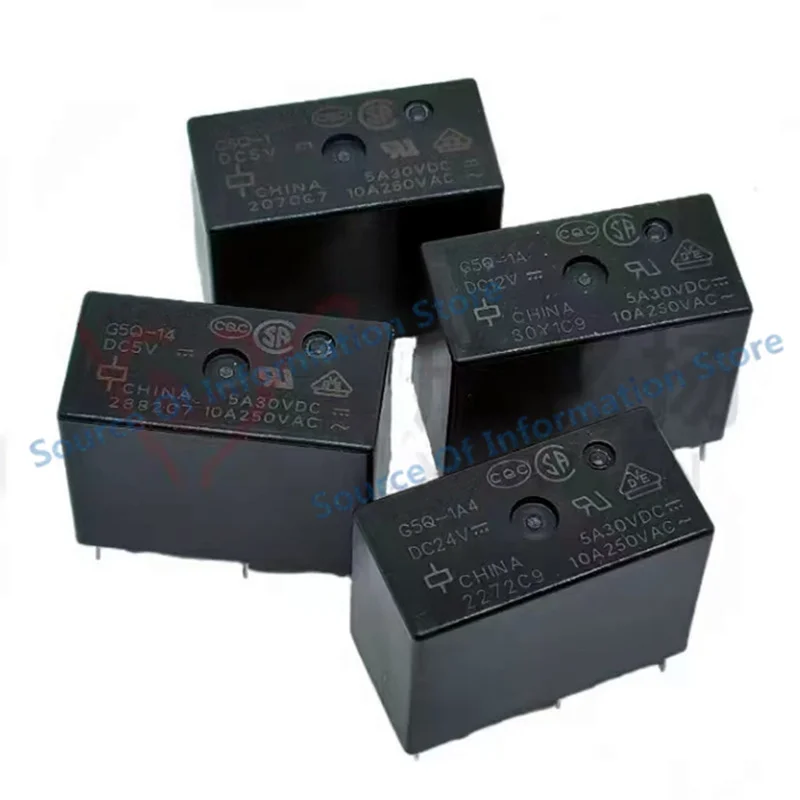 10Pcs Relay G5Q-14-DC5V DC12V DC24V G5Q-1A-DC5V DC12V DC24V G5Q-1A4-DC5V DC12V DC24V 4Pin/5Pin 10A 250V ac
10Pcs Relay G5Q-14-DC5V DC12V DC24V G5Q-1A-DC5V DC12V DC24V G5Q-1A4-DC5V DC12V DC24V 4Pin/5Pin 10A 250V ac