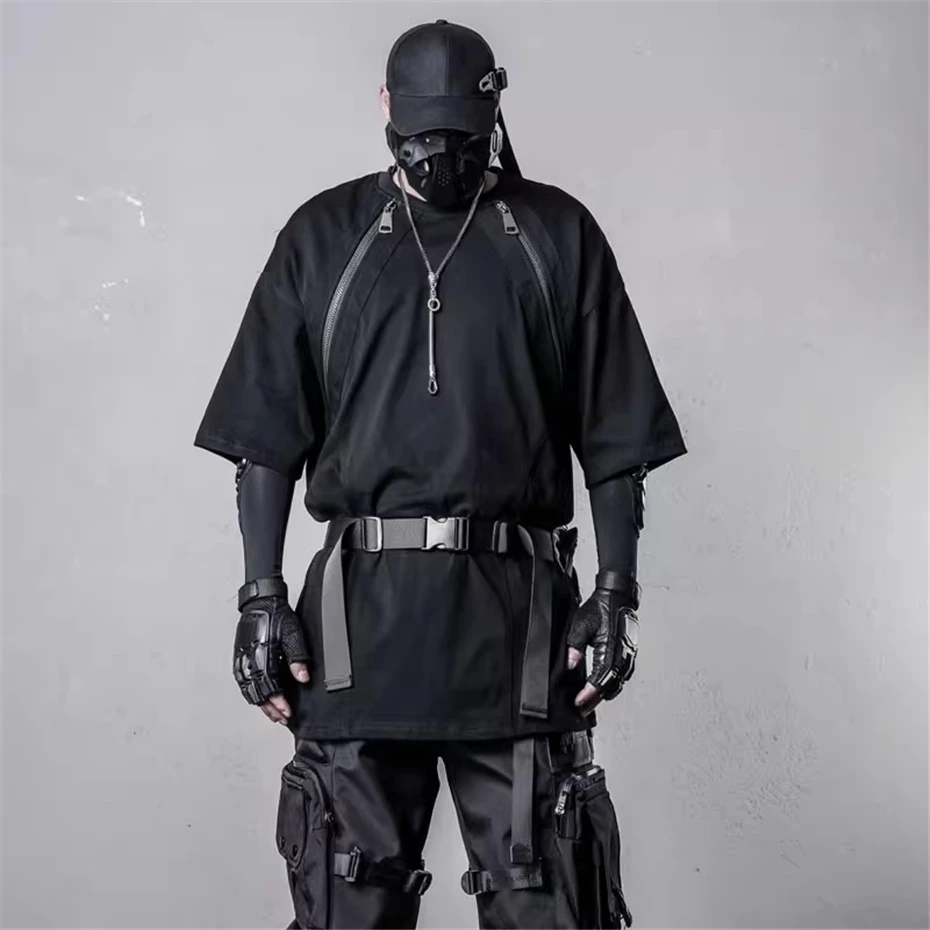 Tactical Mens Tees Tops Streetwear Hip Hop Short Sleeve T-Shirt Oversized Harajuku Function Zipper Decoration Casual TShirt Male
Tactical Mens Tees Tops Streetwear Hip Hop Short Sleeve T-Shirt Oversized Harajuku Function Zipper Decoration Casual TShirt Male