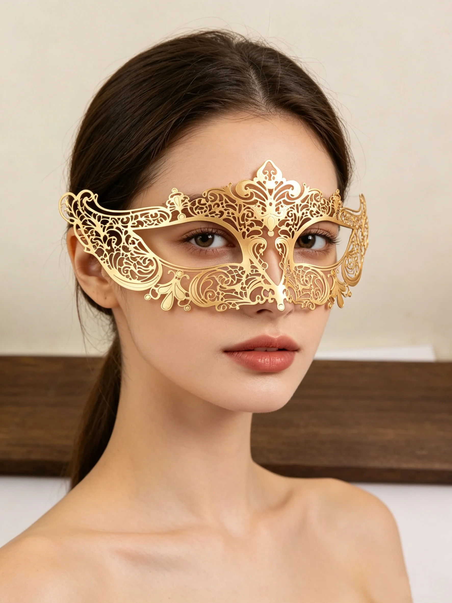 1pcs KC Gold color Brass Mask Halloween Rhinestone Base Half Face Venetian Mask Men's White Women's Party Mask Halloween Prop
1pcs KC Gold color Brass Mask Halloween Rhinestone Base Half Face Venetian Mask Men's White Women's Party Mask Halloween Prop