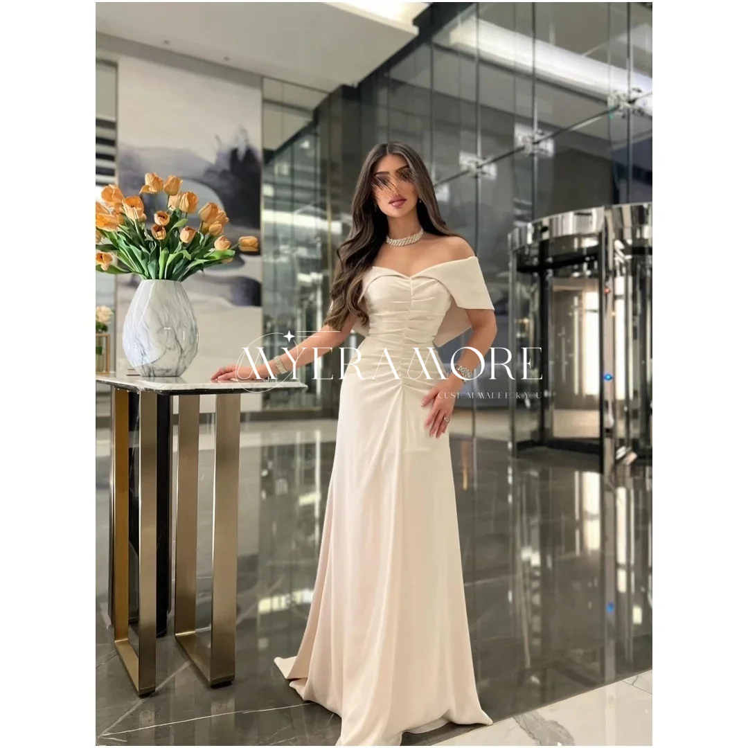 Customized Ivory Off The Shoulder Prom Dresses with Shawl Satin Corset Formal Evening Dress Floor-Length فساتين سهرة 
Customized Ivory Off The Shoulder Prom Dresses with Shawl Satin Corset Formal Evening Dress Floor-Length فساتين سهرة