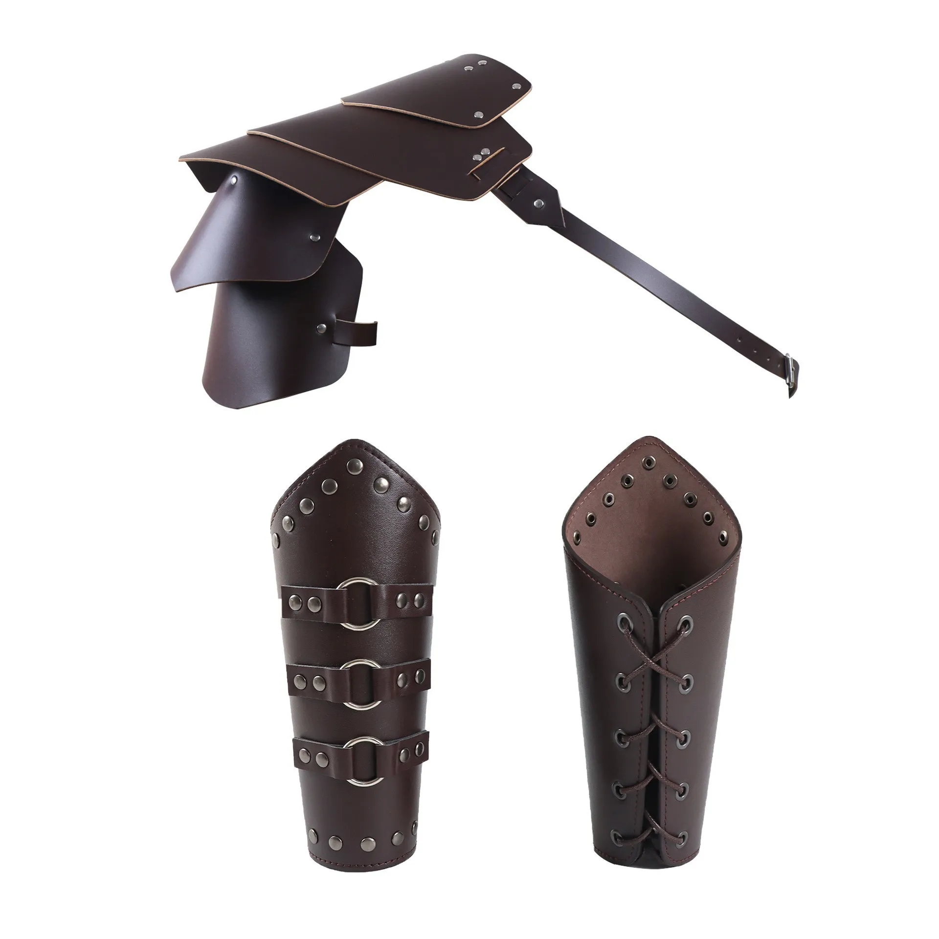 Средневековый ретро многослойный кожаный костюм с шипами на плечах в стиле викингов, доспехи воина, комбинированный костюм на Хэллоуин
Средневековый ретро многослойный кожаный костюм с шипами на плечах в стиле викингов, доспехи воина, комбинированный костюм на Хэллоуин