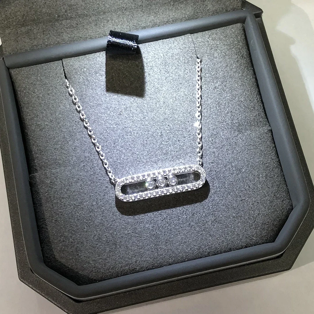 925 Sterling Silver Three Activity Diamond Women's Necklace. Moving Diamonds. Luxury Jewelry
925 Sterling Silver Three Activity Diamond Women's Necklace. Moving Diamonds. Luxury Jewelry