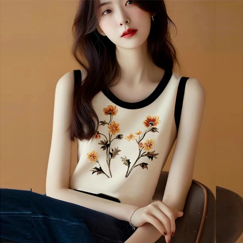 Women Clothing Summer Sleeveless Tops Chic Printed Sweet Casual Loose Vest Office Lady Elegant Loose Vintage Tank
Women Clothing Summer Sleeveless Tops Chic Printed Sweet Casual Loose Vest Office Lady Elegant Loose Vintage Tank