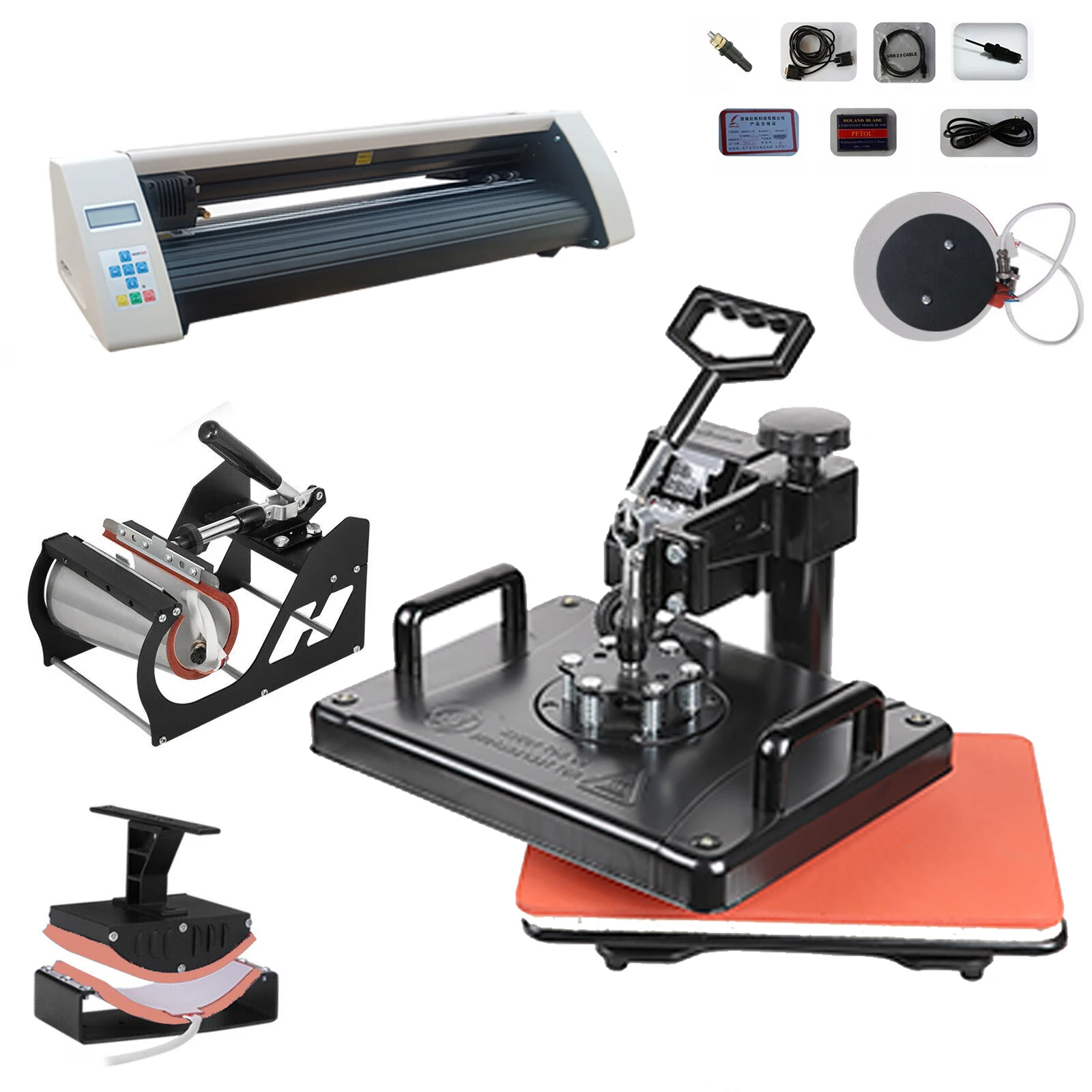 RubySub Double Display 375 mm Vinyl Paper Cutter Plotter 5 in 1 Combo Heat Press Machine
RubySub Double Display 375 mm Vinyl Paper Cutter Plotter 5 in 1 Combo Heat Press Machine