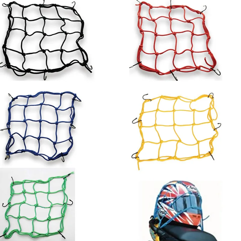 6 Hooks bicycle electrical motorbike Luggage Net Rear Frame Net Cover motorcycle Rubber Elastic helmet Holder Tank Mesh Web
6 Hooks bicycle electrical motorbike Luggage Net Rear Frame Net Cover motorcycle Rubber Elastic helmet Holder Tank Mesh Web