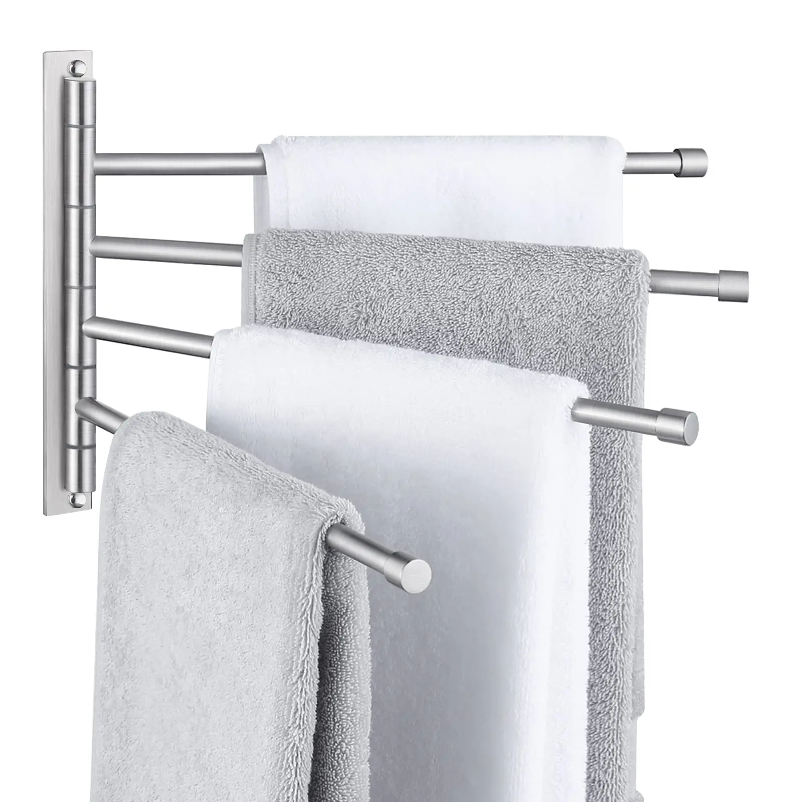 4-Arm Swivel Towel Rack Wall Mounted Swing Out Stainless Steel Brushed Finish
4-Arm Swivel Towel Rack Wall Mounted Swing Out Stainless Steel Brushed Finish