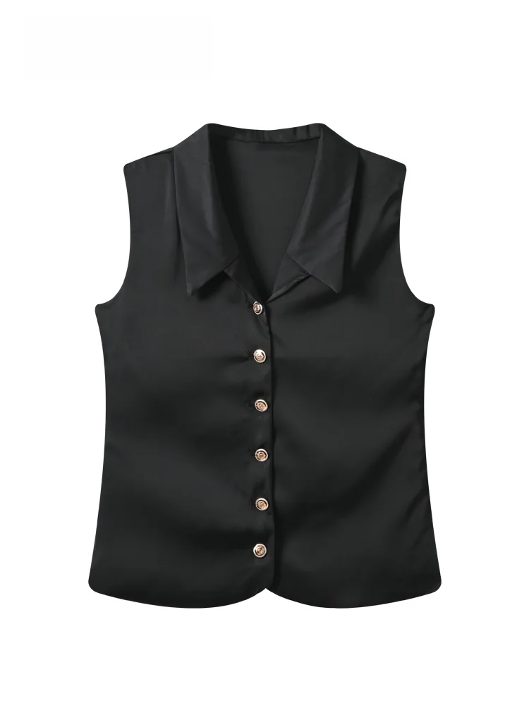 plus Size Sleeveless Collar Vest Women's Summer New Style Beautiful Unique Small Shirt Casual Style Polyester Fabric
plus Size Sleeveless Collar Vest Women's Summer New Style Beautiful Unique Small Shirt Casual Style Polyester Fabric