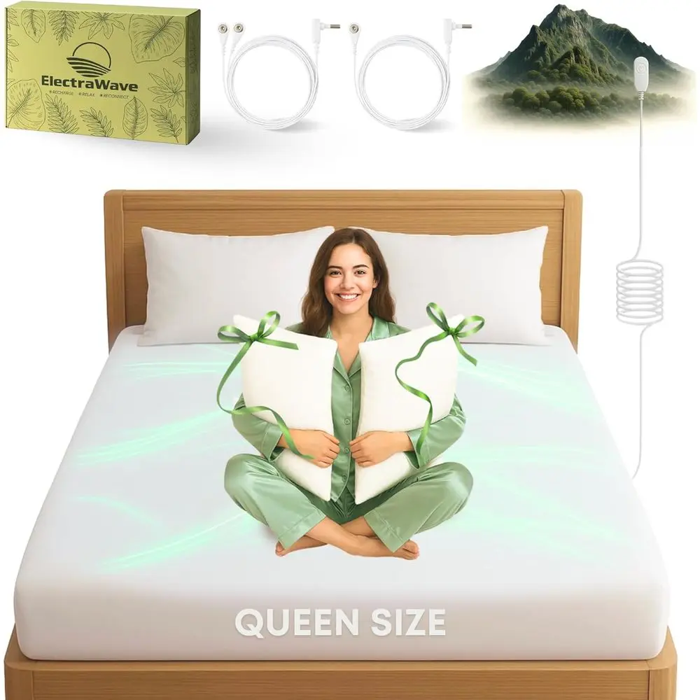 Премиум заземляющая простыня Queen Size 94" x 102", заземляющие наволочки Queen Size – 93% органический хлопок, 7% ионизированное серебро, заземляющая простыня
Премиум заземляющая простыня Queen Size 94" x 102", заземляющие наволочки Queen Size – 93% органический хлопок, 7% ионизированное серебро, заземляющая простыня